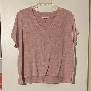Lucky brand pink cap sleeve v-neck top